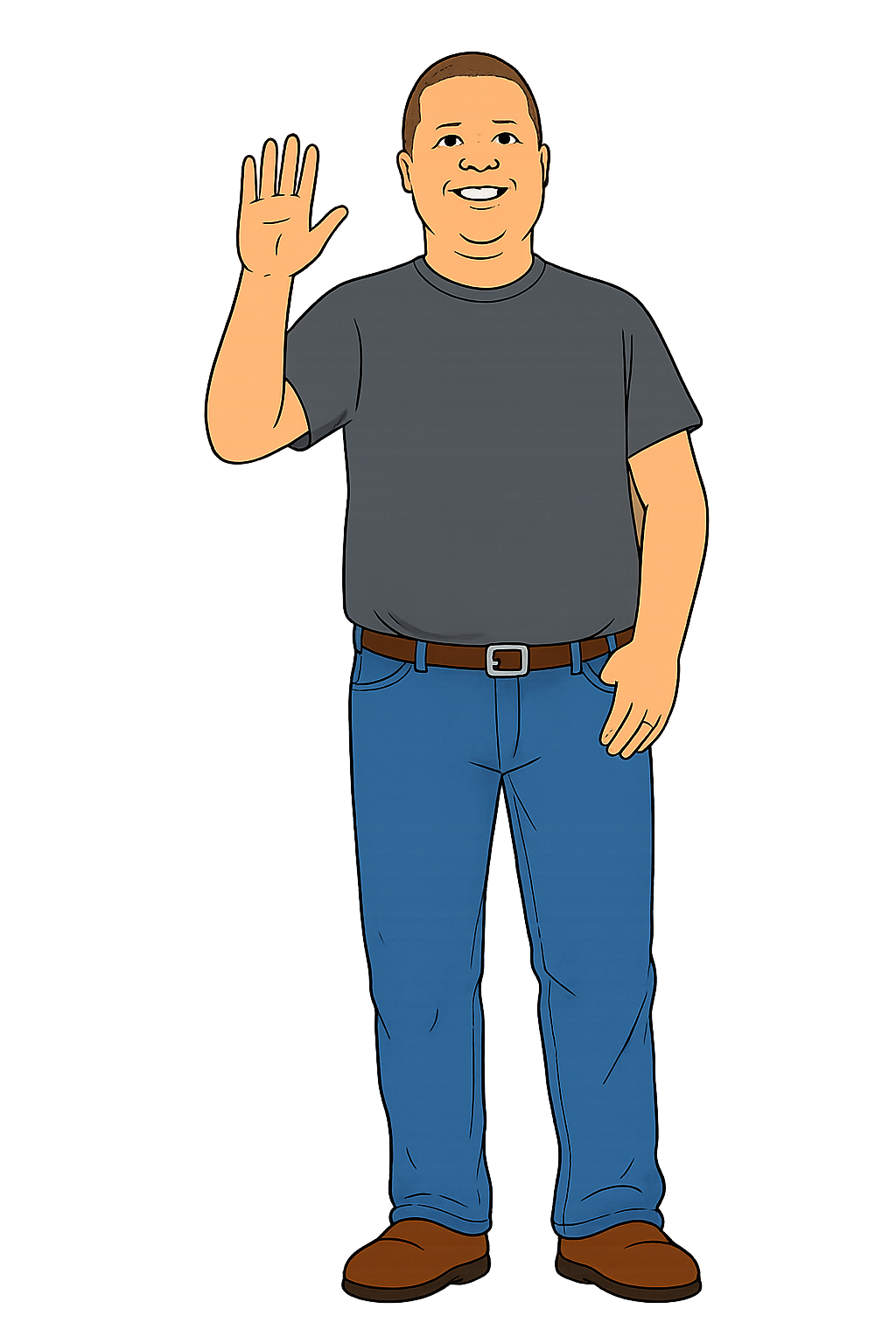 Cartoon mortgage character inspired by yellow sitcom animation