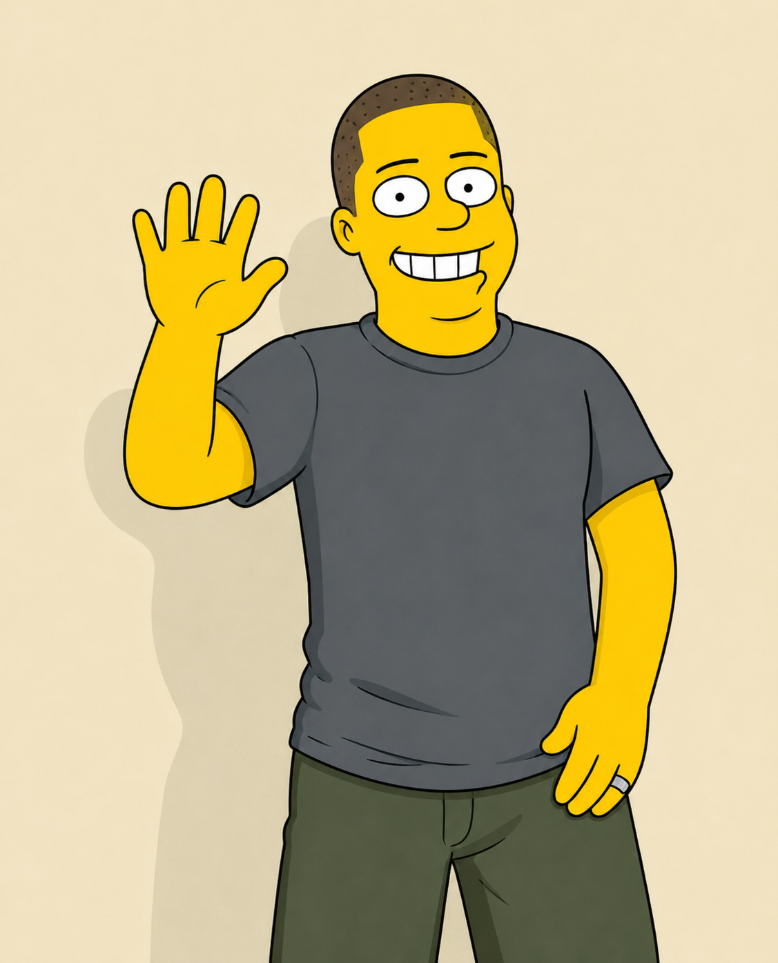 Cartoon mortgage character inspired by 1990s sketch animation
